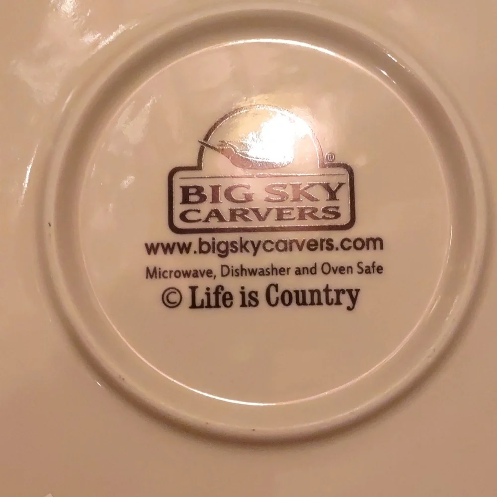 Deep dish country pie plate bless My country kitchen, ceramic